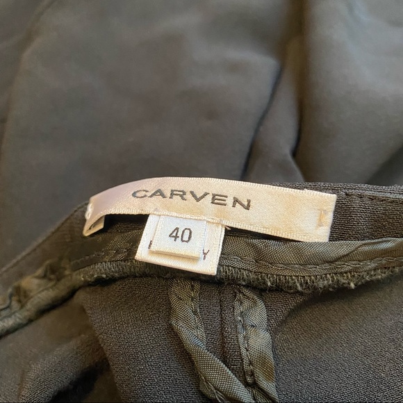 Carven Pull On High Rise Cropped Crepe Pants Black Sz 40/10 - Picture 6 of 10